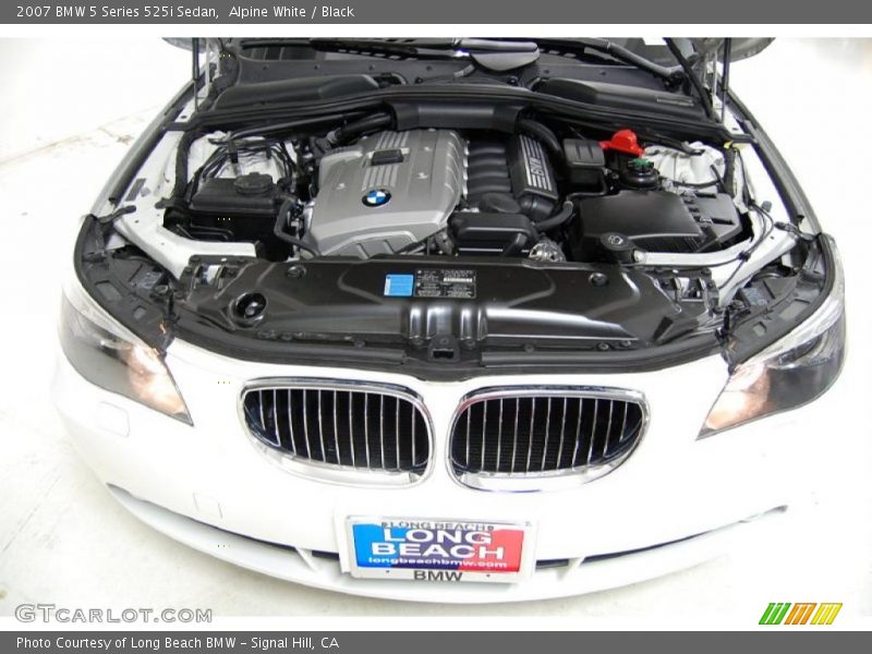 Alpine White / Black 2007 BMW 5 Series 525i Sedan