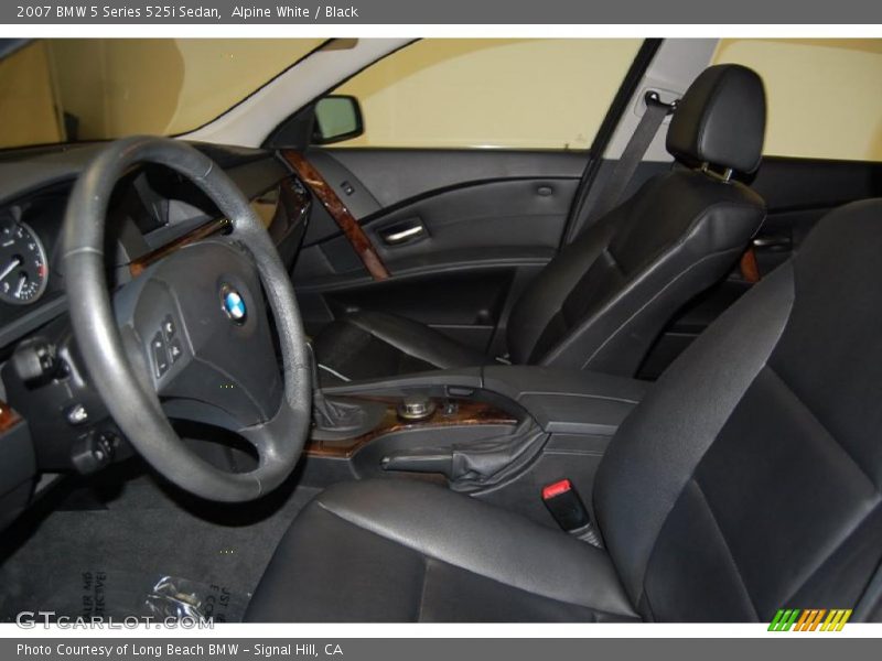 Alpine White / Black 2007 BMW 5 Series 525i Sedan