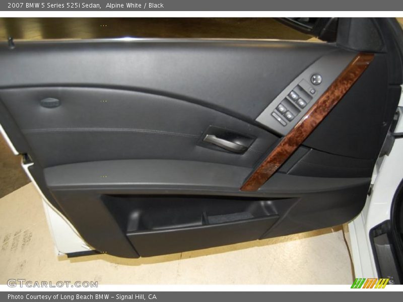 Alpine White / Black 2007 BMW 5 Series 525i Sedan