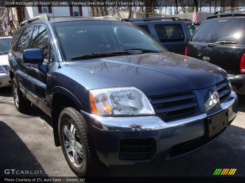 Torched Steel Blue Pearl / Charcoal Gray 2004 Mitsubishi Endeavor XLS AWD