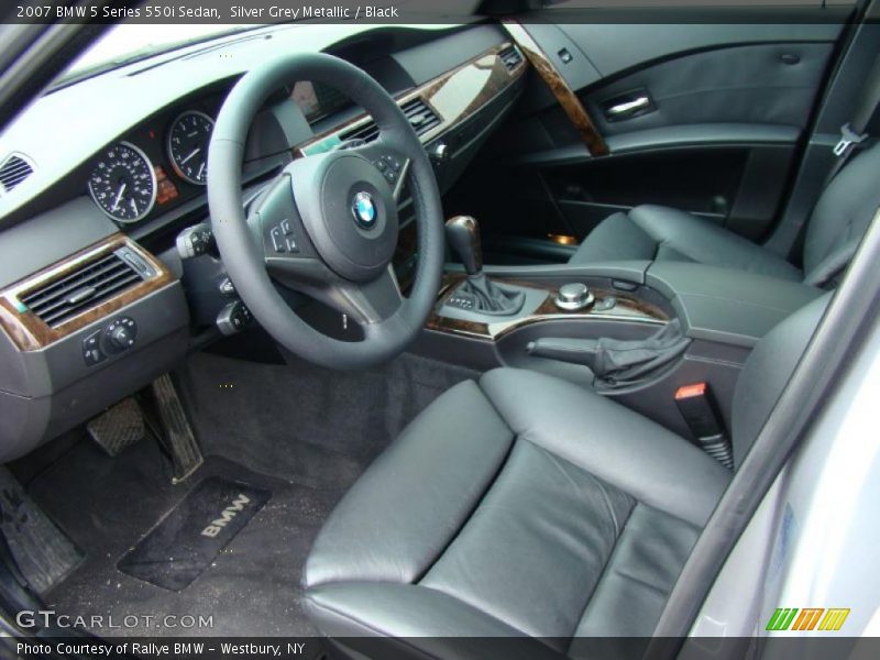 Silver Grey Metallic / Black 2007 BMW 5 Series 550i Sedan