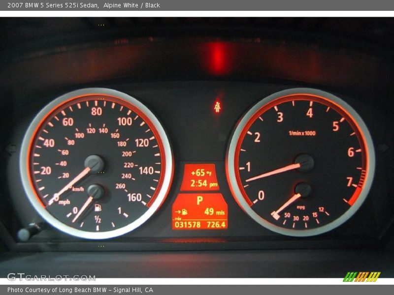 Alpine White / Black 2007 BMW 5 Series 525i Sedan