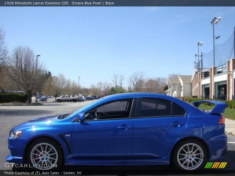 Octane Blue Pearl / Black 2008 Mitsubishi Lancer Evolution GSR