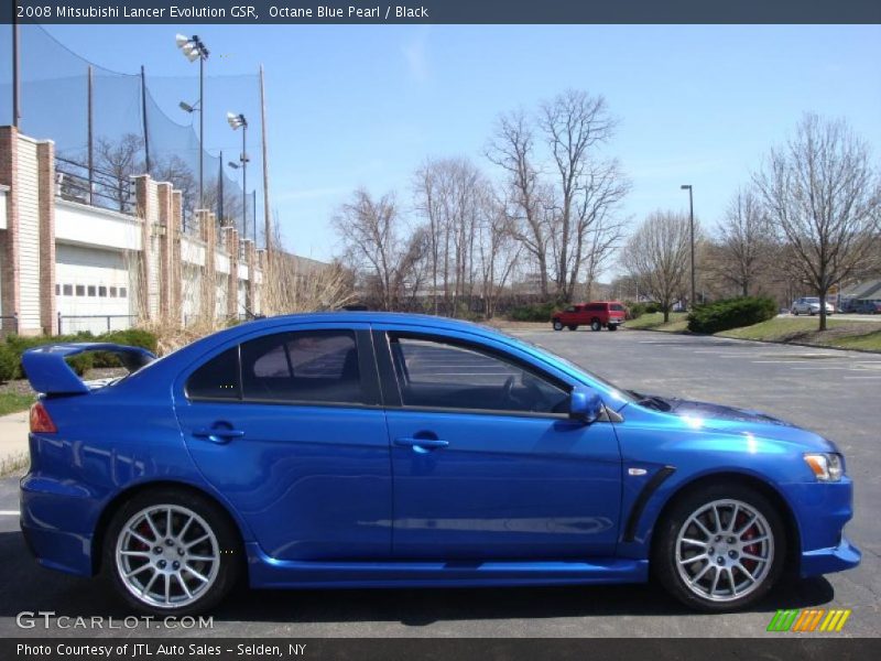 Octane Blue Pearl / Black 2008 Mitsubishi Lancer Evolution GSR