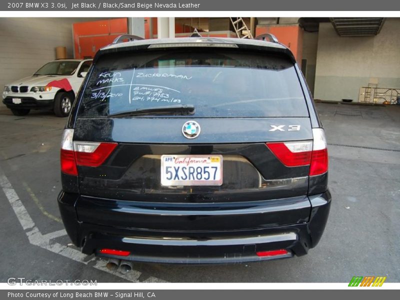 Jet Black / Black/Sand Beige Nevada Leather 2007 BMW X3 3.0si