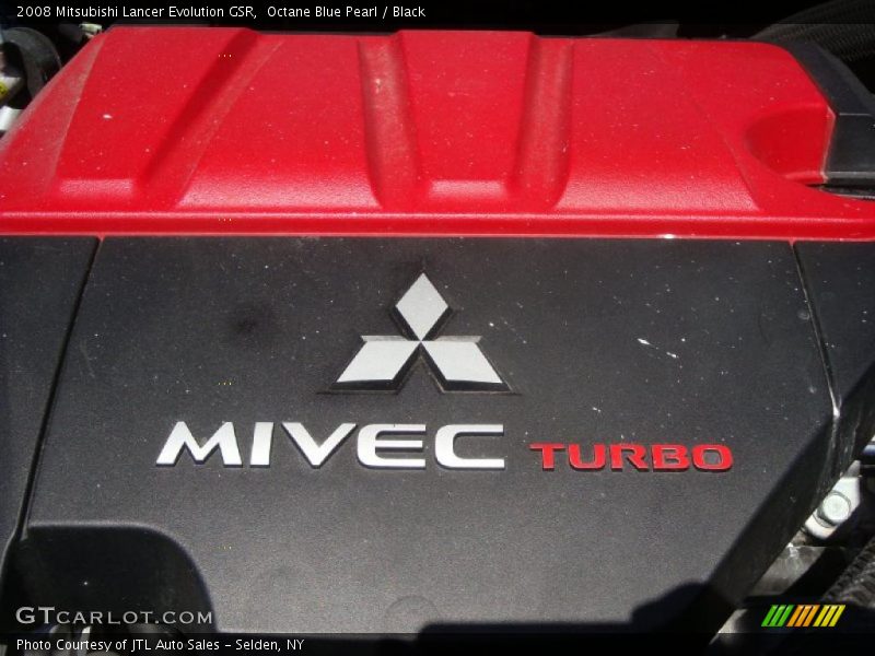 Octane Blue Pearl / Black 2008 Mitsubishi Lancer Evolution GSR