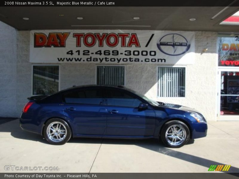 Majestic Blue Metallic / Cafe Latte 2008 Nissan Maxima 3.5 SL