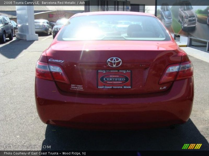 Barcelona Red Metallic / Ash 2008 Toyota Camry LE