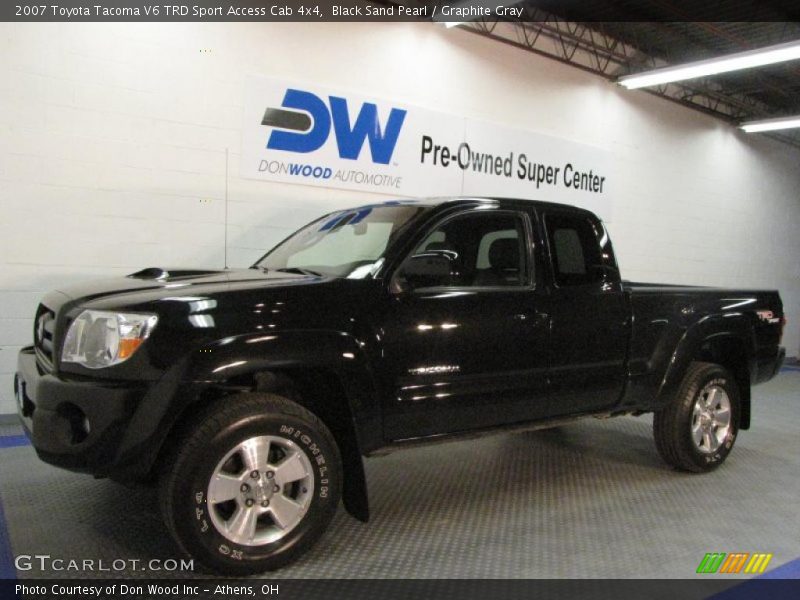 Black Sand Pearl / Graphite Gray 2007 Toyota Tacoma V6 TRD Sport Access Cab 4x4