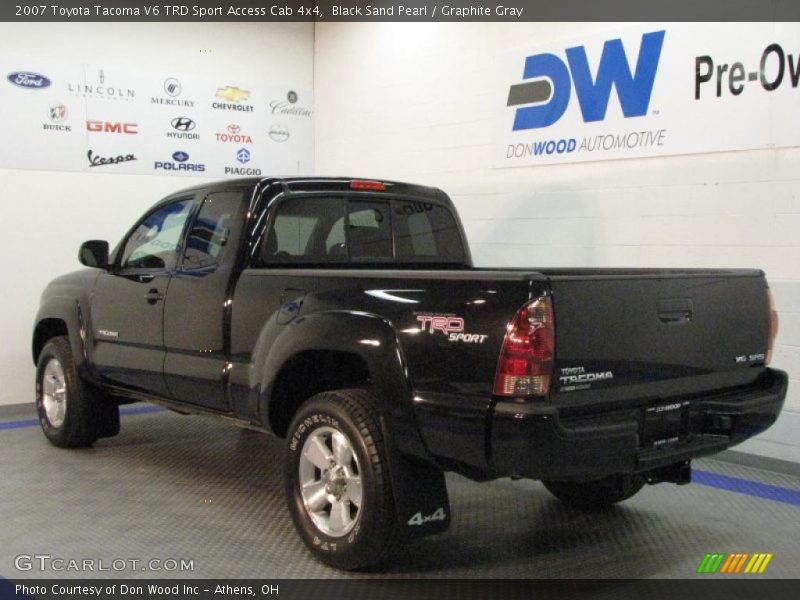 Black Sand Pearl / Graphite Gray 2007 Toyota Tacoma V6 TRD Sport Access Cab 4x4