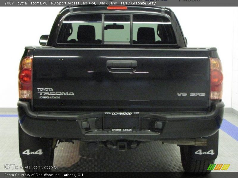 Black Sand Pearl / Graphite Gray 2007 Toyota Tacoma V6 TRD Sport Access Cab 4x4