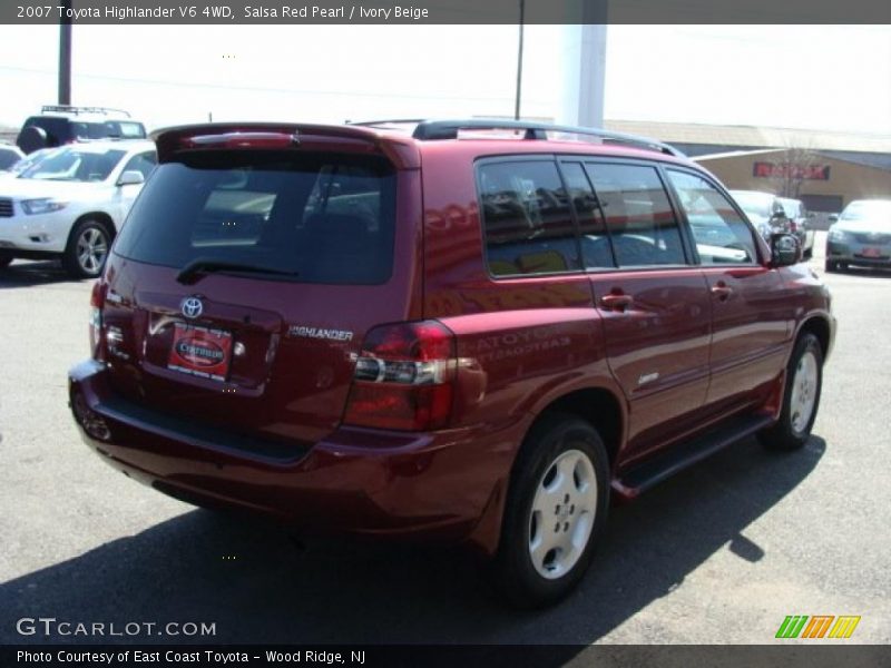Salsa Red Pearl / Ivory Beige 2007 Toyota Highlander V6 4WD
