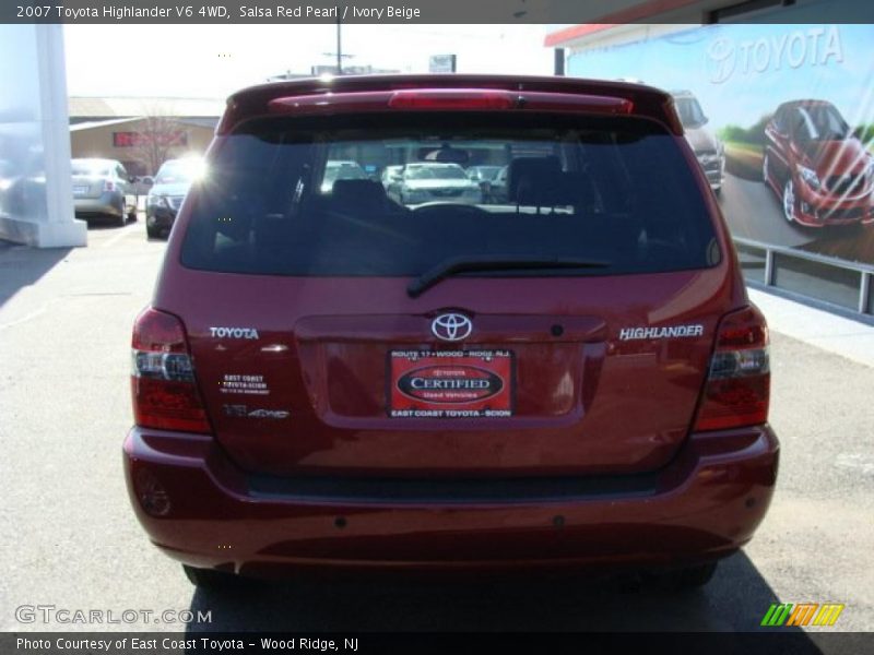 Salsa Red Pearl / Ivory Beige 2007 Toyota Highlander V6 4WD