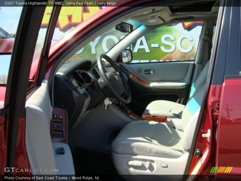 Salsa Red Pearl / Ivory Beige 2007 Toyota Highlander V6 4WD
