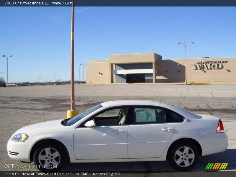 White / Gray 2008 Chevrolet Impala LS