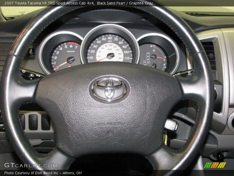 Black Sand Pearl / Graphite Gray 2007 Toyota Tacoma V6 TRD Sport Access Cab 4x4