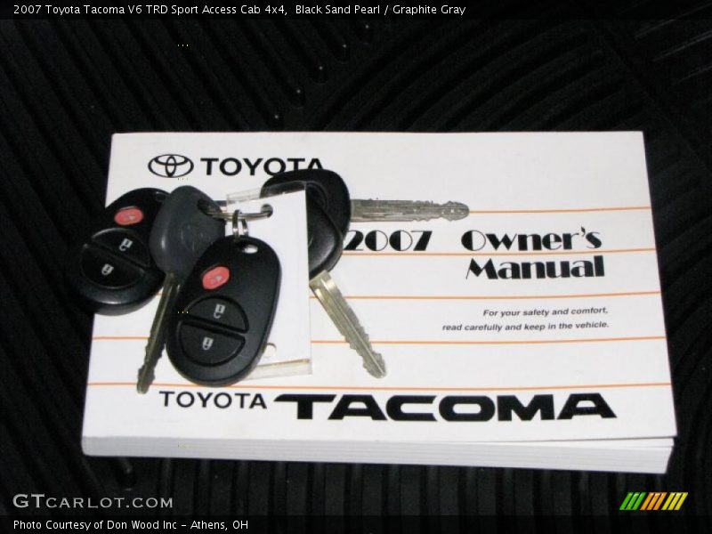 Black Sand Pearl / Graphite Gray 2007 Toyota Tacoma V6 TRD Sport Access Cab 4x4