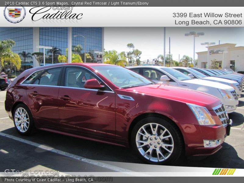 Crystal Red Tintcoat / Light Titanium/Ebony 2010 Cadillac CTS 3.6 Sport Wagon