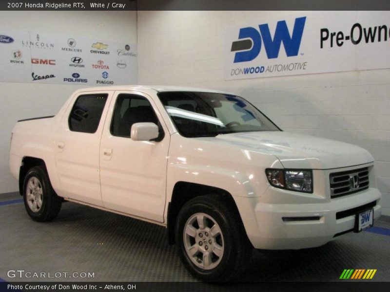 White / Gray 2007 Honda Ridgeline RTS
