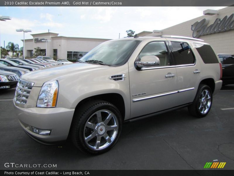 Gold Mist / Cashmere/Cocoa 2010 Cadillac Escalade Premium AWD