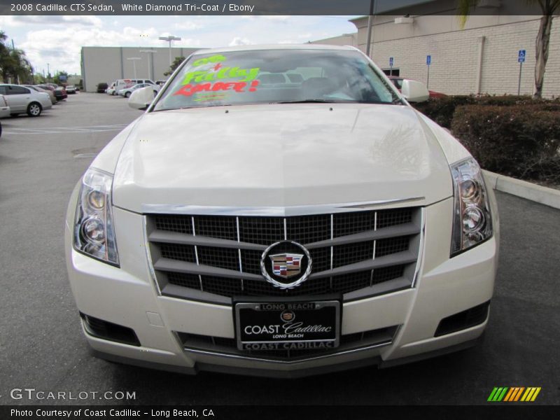 White Diamond Tri-Coat / Ebony 2008 Cadillac CTS Sedan