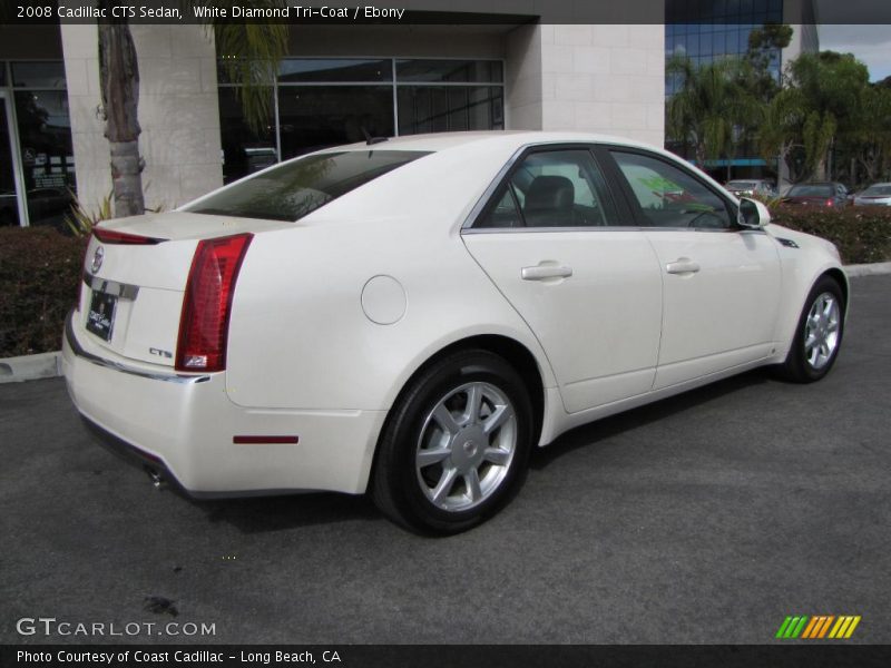 White Diamond Tri-Coat / Ebony 2008 Cadillac CTS Sedan