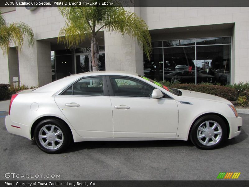 White Diamond Tri-Coat / Ebony 2008 Cadillac CTS Sedan