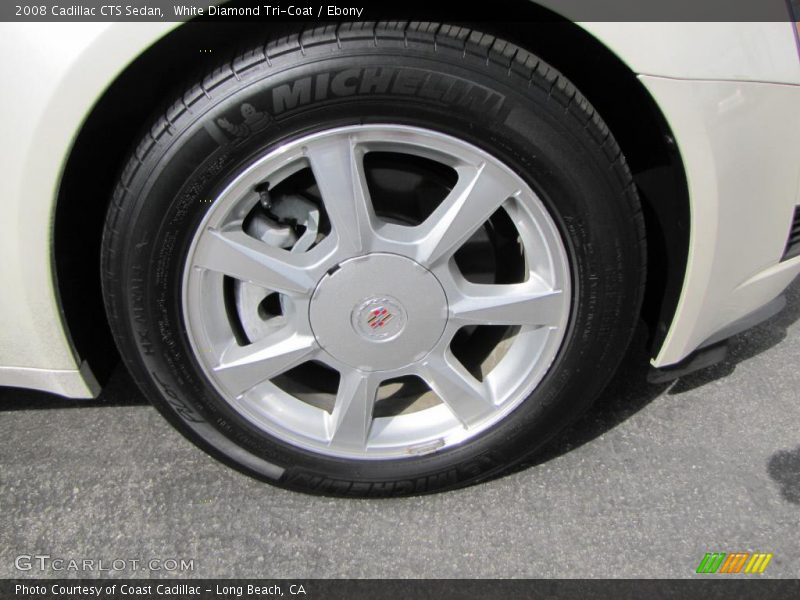 White Diamond Tri-Coat / Ebony 2008 Cadillac CTS Sedan