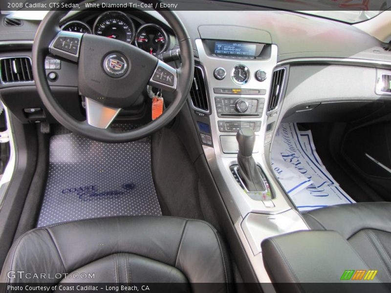 White Diamond Tri-Coat / Ebony 2008 Cadillac CTS Sedan
