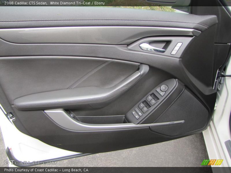 White Diamond Tri-Coat / Ebony 2008 Cadillac CTS Sedan