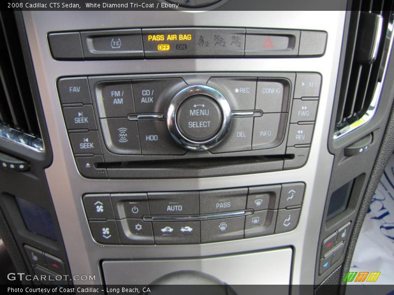 White Diamond Tri-Coat / Ebony 2008 Cadillac CTS Sedan