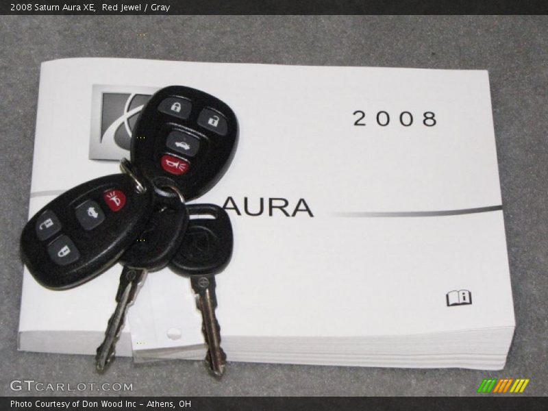 Red Jewel / Gray 2008 Saturn Aura XE