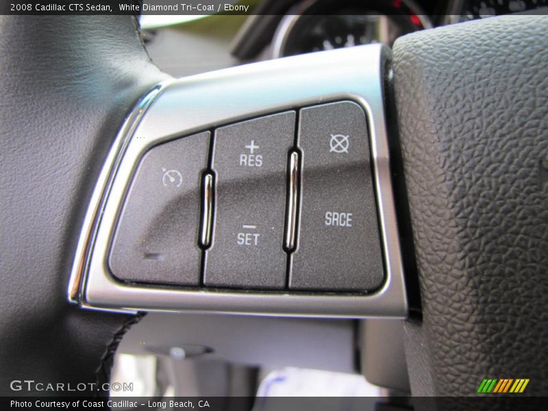 White Diamond Tri-Coat / Ebony 2008 Cadillac CTS Sedan