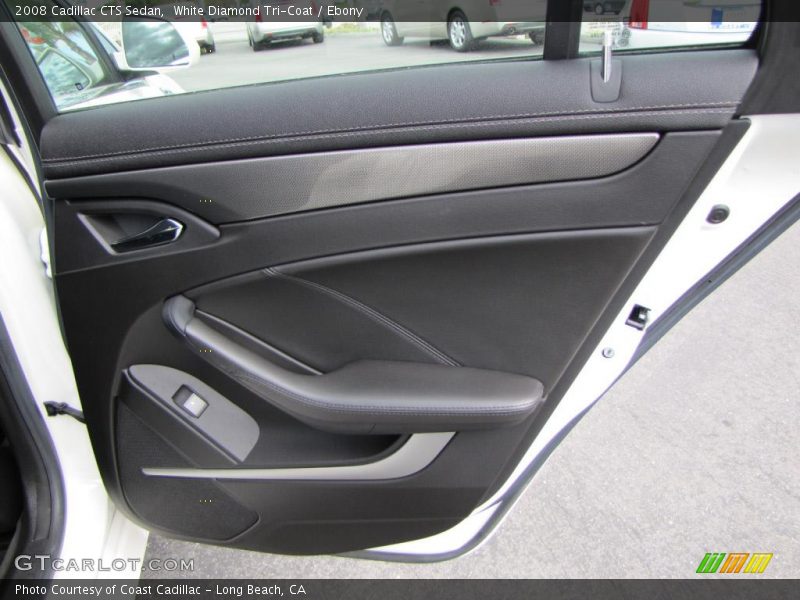 White Diamond Tri-Coat / Ebony 2008 Cadillac CTS Sedan