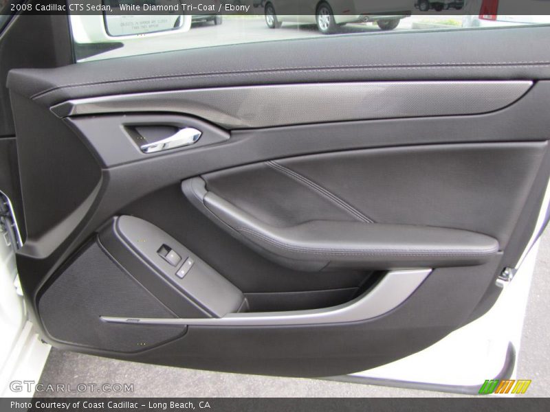 White Diamond Tri-Coat / Ebony 2008 Cadillac CTS Sedan