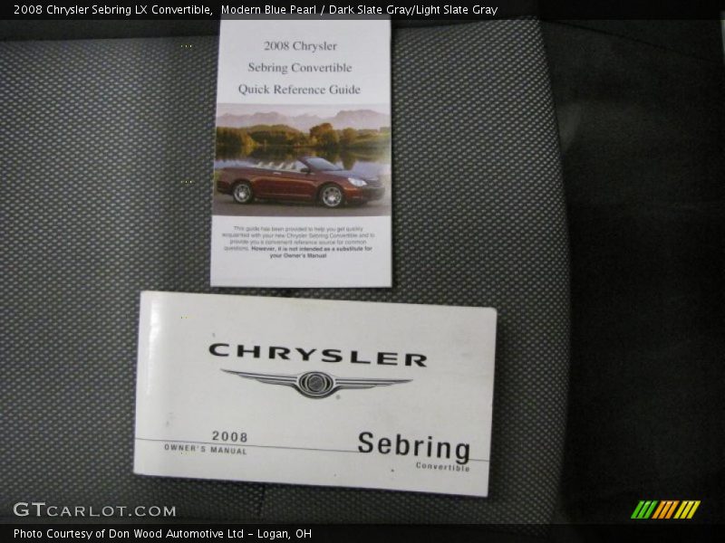 Modern Blue Pearl / Dark Slate Gray/Light Slate Gray 2008 Chrysler Sebring LX Convertible