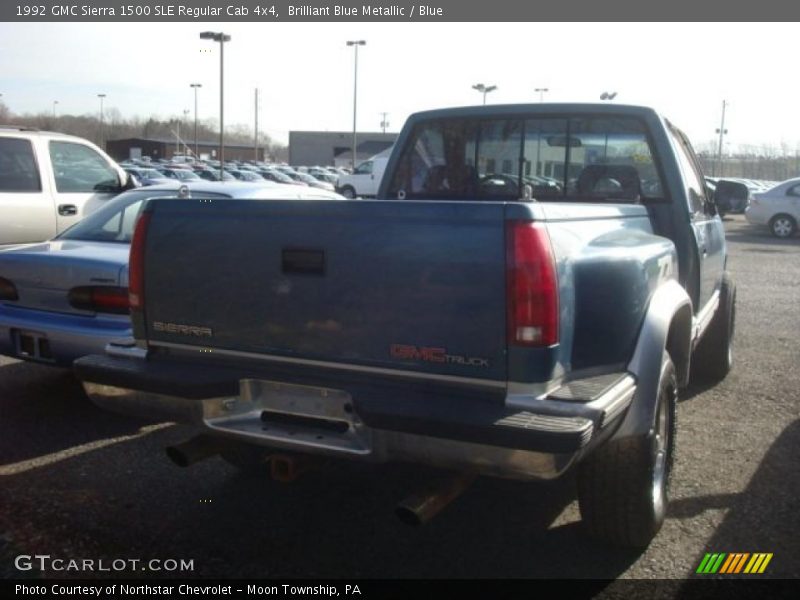Brilliant Blue Metallic / Blue 1992 GMC Sierra 1500 SLE Regular Cab 4x4