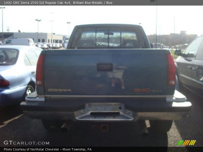 Brilliant Blue Metallic / Blue 1992 GMC Sierra 1500 SLE Regular Cab 4x4