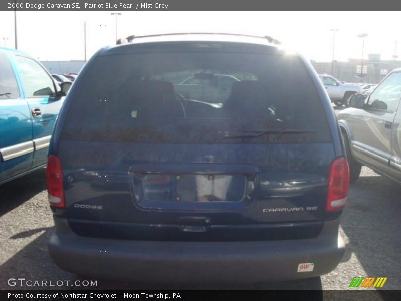 Patriot Blue Pearl / Mist Grey 2000 Dodge Caravan SE