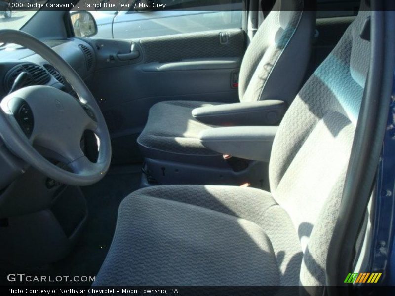 Patriot Blue Pearl / Mist Grey 2000 Dodge Caravan SE