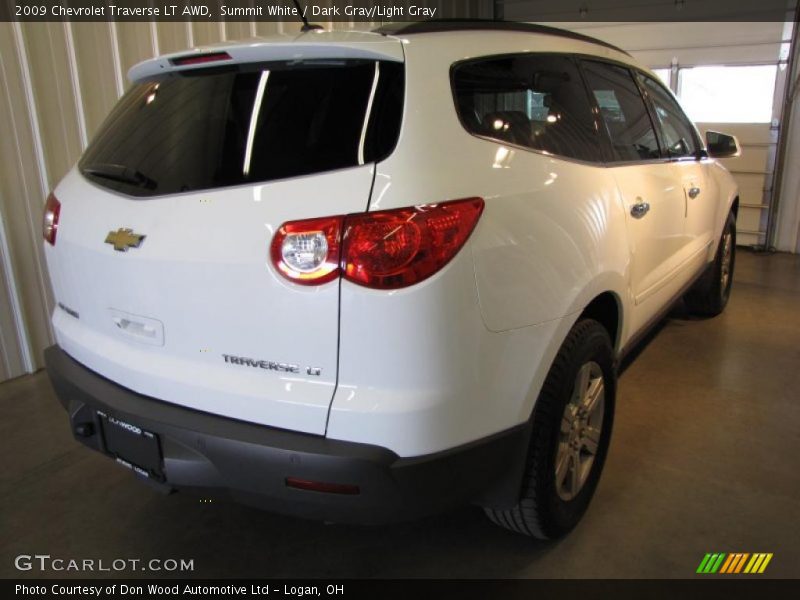 Summit White / Dark Gray/Light Gray 2009 Chevrolet Traverse LT AWD