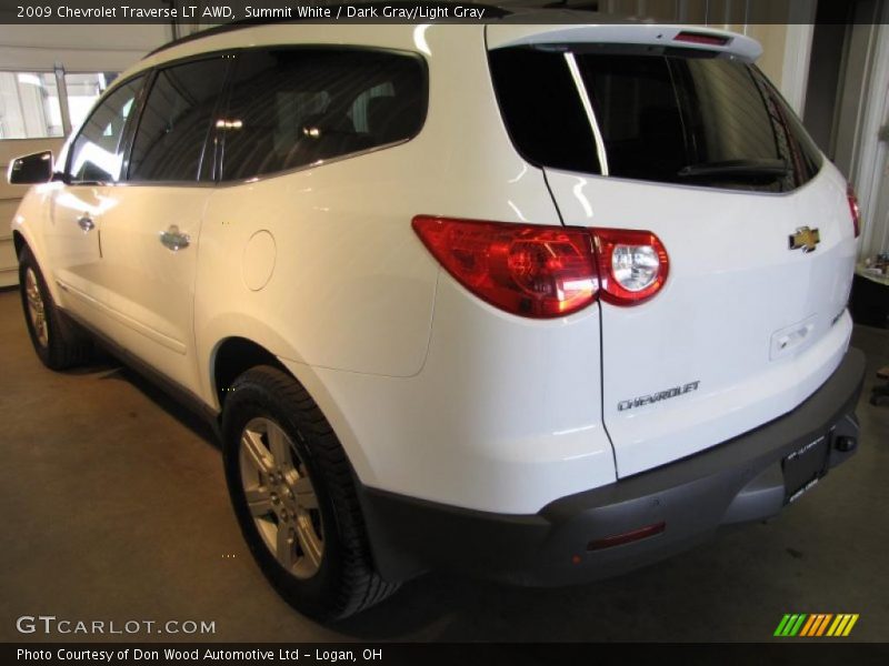 Summit White / Dark Gray/Light Gray 2009 Chevrolet Traverse LT AWD