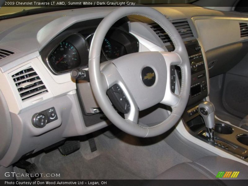Summit White / Dark Gray/Light Gray 2009 Chevrolet Traverse LT AWD