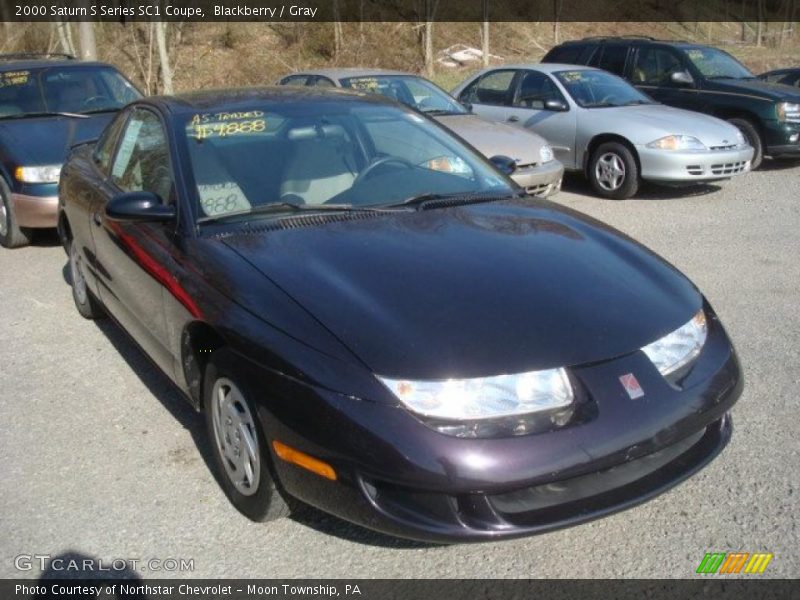 Blackberry / Gray 2000 Saturn S Series SC1 Coupe