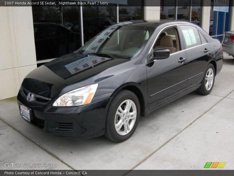 Nighthawk Black Pearl / Ivory 2007 Honda Accord SE Sedan