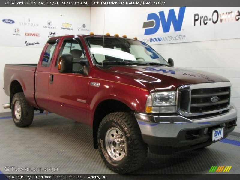 Dark Toreador Red Metallic / Medium Flint 2004 Ford F350 Super Duty XLT SuperCab 4x4