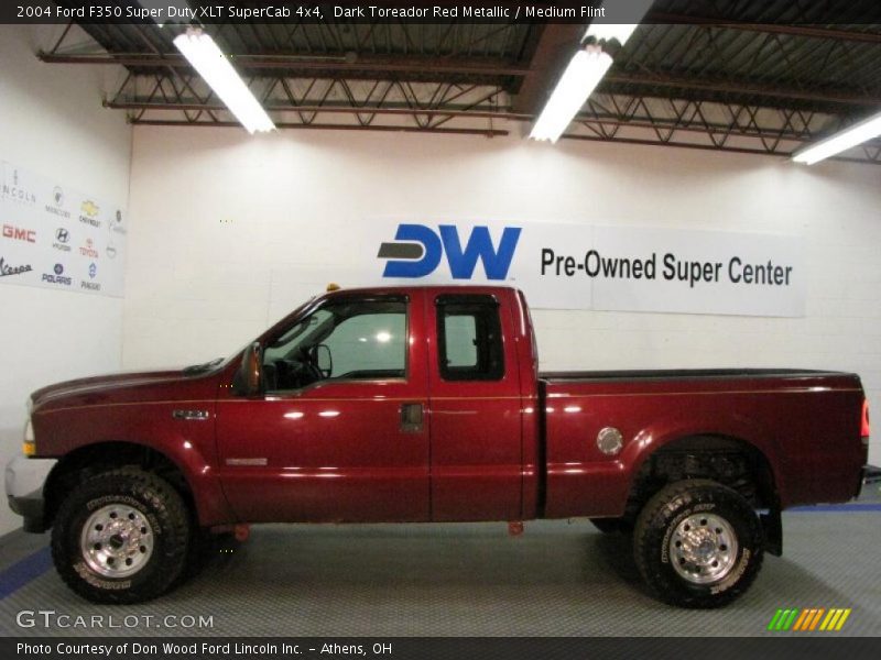 Dark Toreador Red Metallic / Medium Flint 2004 Ford F350 Super Duty XLT SuperCab 4x4