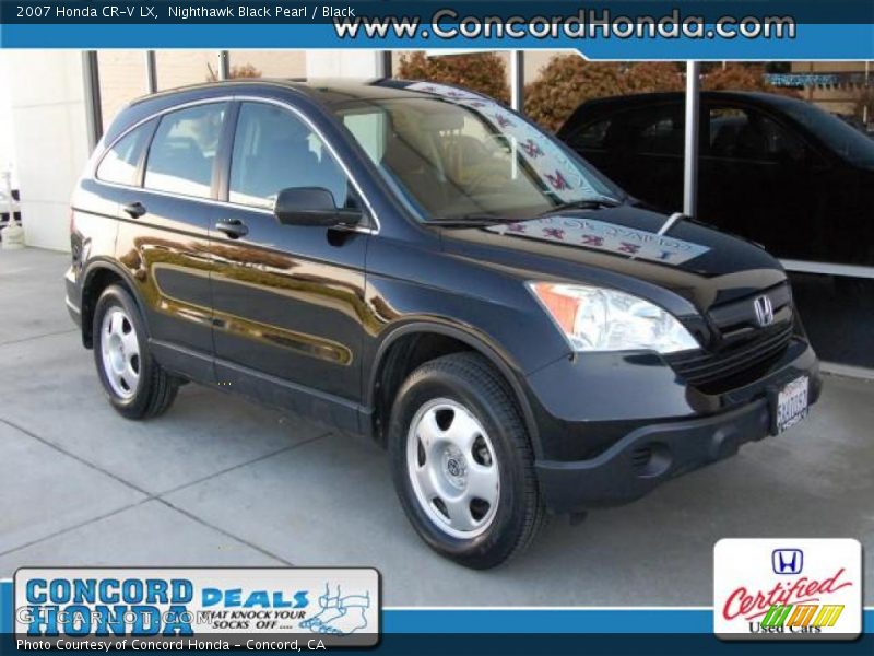 Nighthawk Black Pearl / Black 2007 Honda CR-V LX