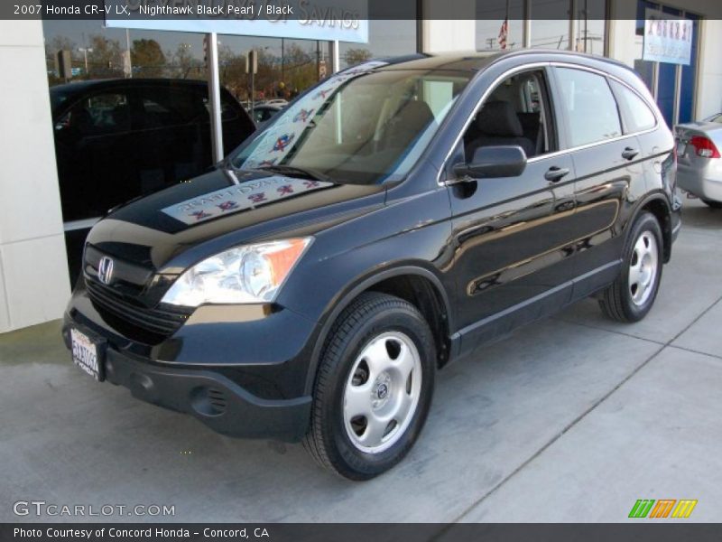 Nighthawk Black Pearl / Black 2007 Honda CR-V LX