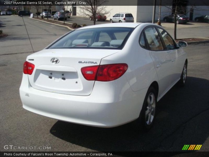 Captiva White / Gray 2007 Hyundai Elantra SE Sedan